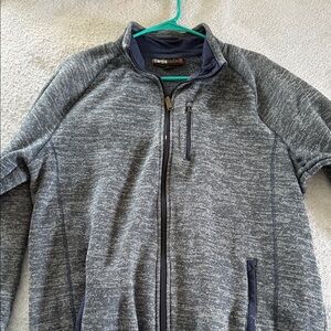 Swiss Tech Men's Heathered Gray Zip-Up Sweater